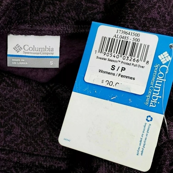 Columbia Purple Funnel Neck Pull Over Sweater NWOT - Picture 8 of 8